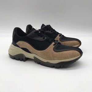 Castaner Womens Athletic Shoe Sneaker Size 41 (US 10) Made In Spain Black Tan